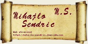 Mihajlo Sendrić vizit kartica